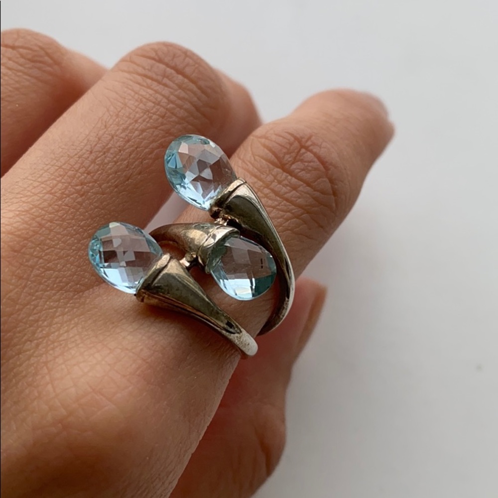 Sterling silver Aquamarine ring size 5.5